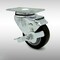 Service Caster 3 Inch SS Black Polyurethane Swivel Top Plate Caster with Brake SCC-SS20S314-PPUB-BLK-TLB - alternate 1